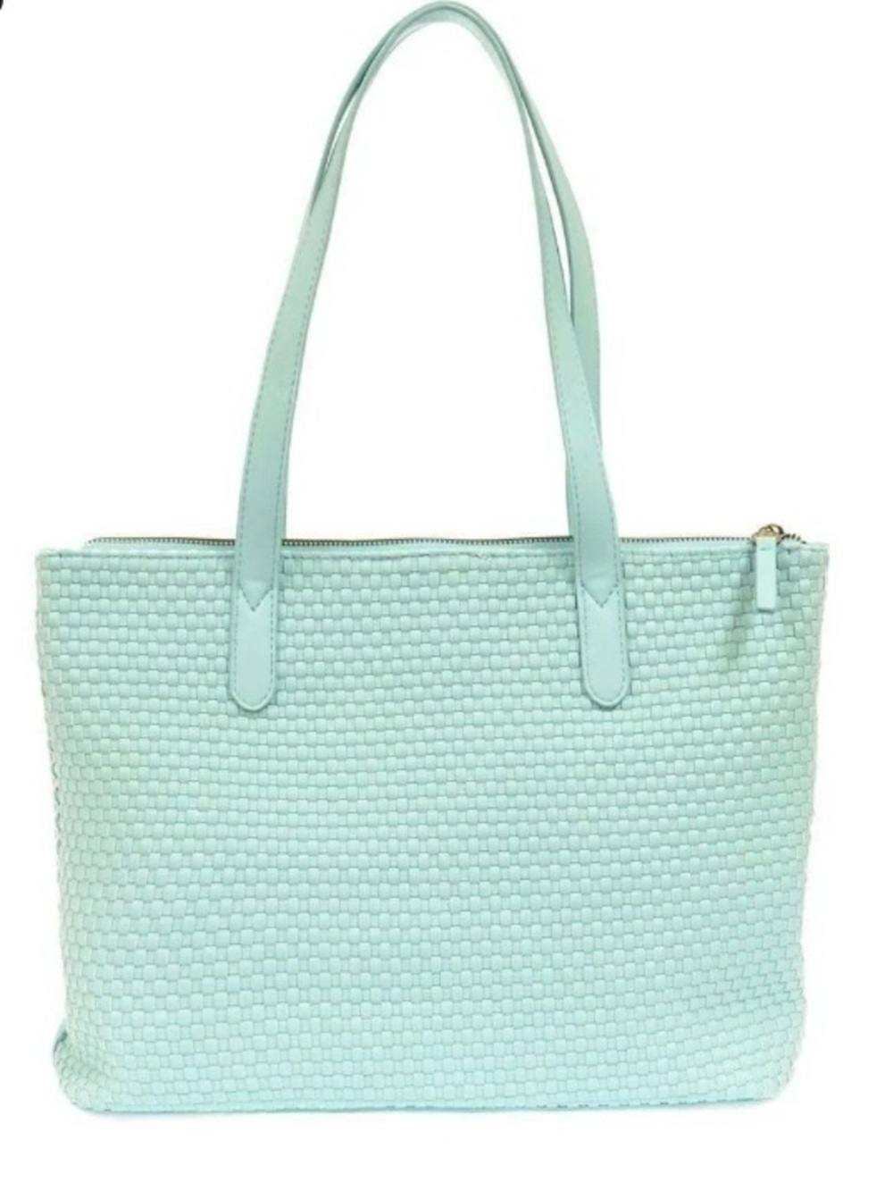 Joy Susan Shelly Woven Tote Bag in Agua